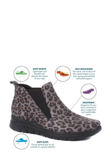 Wide fit leopard boots sale