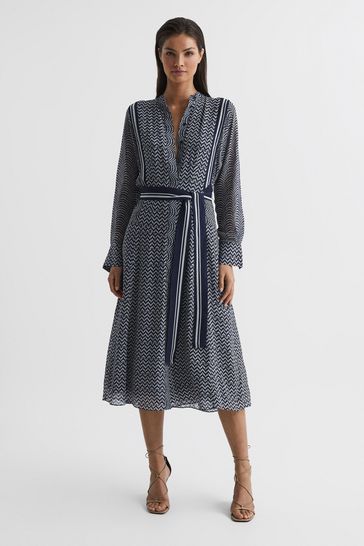Buy Reiss Tanya Mixed Print Midi Dress from Next Hungary