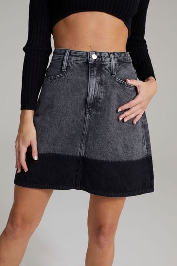 Calvin Klein Jeans Black A-Line Utility Mini Skirt