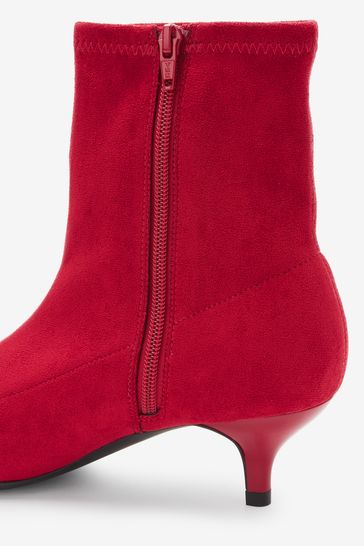 Buy Red Forever Comfort Kitten Heel Sock Boots from Next Luxembourg