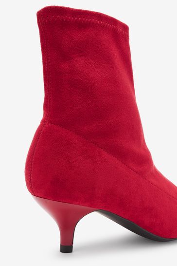 Red kitten discount heel sock boots