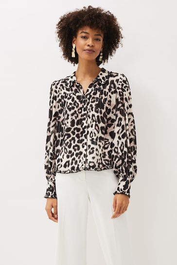 Buy Phase Eight Multi Chelsie Leopard Print Wrap Blouse from Next Ireland