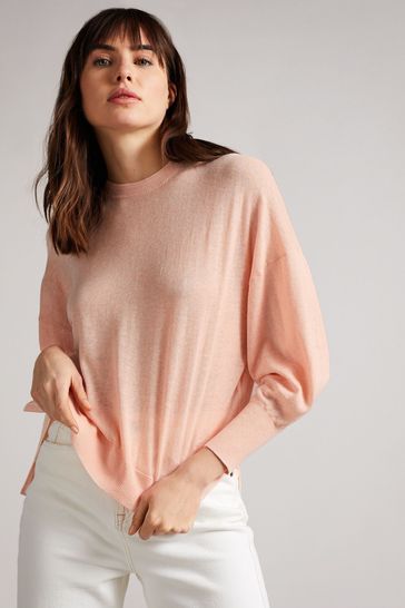 Ted Baker Nicci Pink Sleeve Detailed Sweater