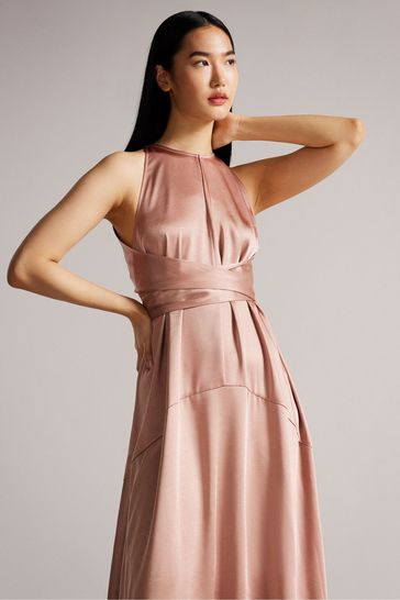 Ted baker dusky pink dress new arrivals