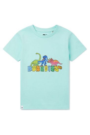 Boardies Kids Unisex Green Vibrant Dino T-Shirt