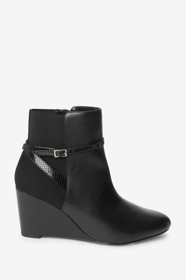 Comfortable wedge shop ankle boots