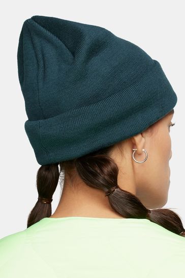 Buy Nike Green Peak Standard Cuff Metal Swoosh Beanie from Next