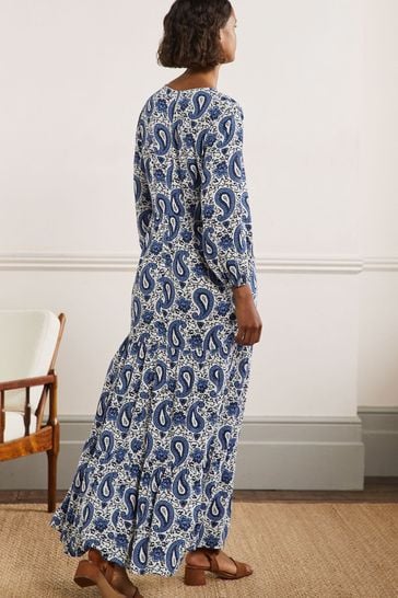 Boden blue best sale and white dress