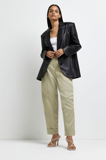 Black river island blazer top