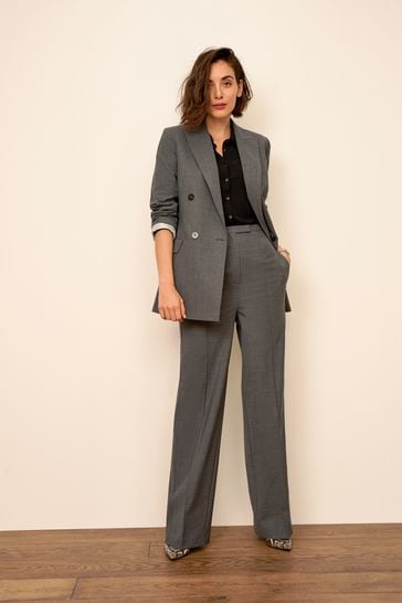 Plus Size Soft Tailored Wide Leg Pants | Karen Millen