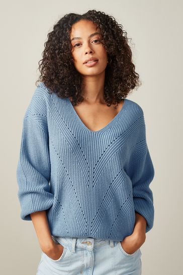 Buy V-Neck Rib Jumper from Next Ireland