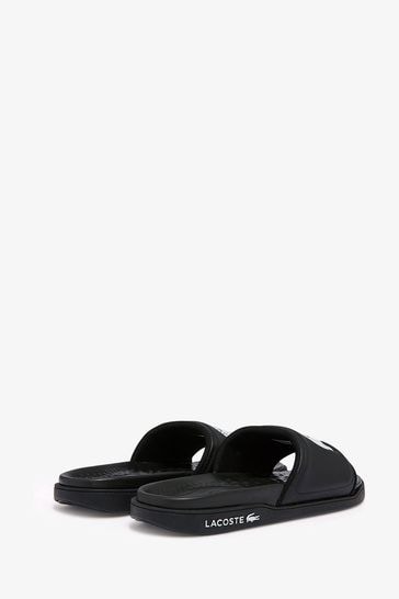 Black lacoste deals slides