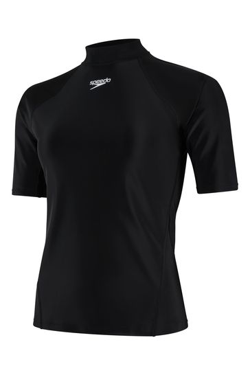 Buy Speedo Black Short Sleeved Sun T Shirt from Next Luxembourg