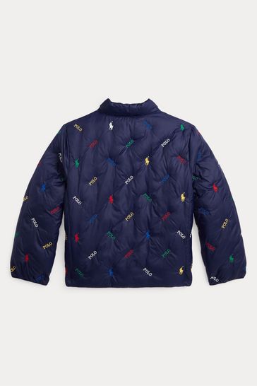 Buy Polo Ralph Lauren Boys Blue Reversible Logo Jacket from Next Belgium