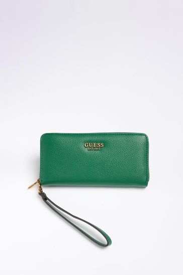 Buy Guess Large Green Zed Zip Around Purse from Next Ireland