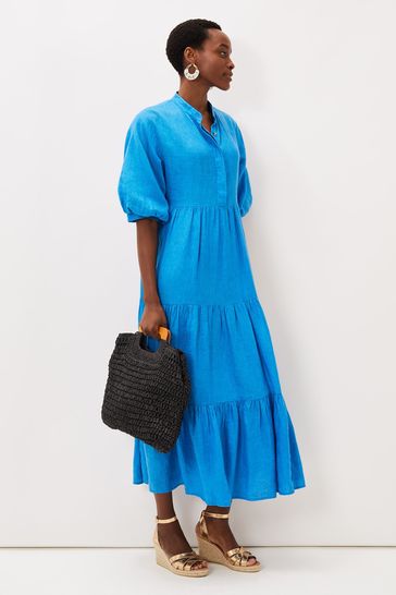 Phase Eight Blue Gracie Tiered Maxi Summer Dress