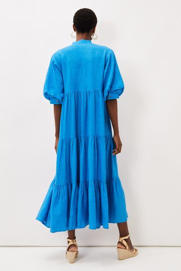 Phase Eight Blue Gracie Tiered Maxi Summer Dress