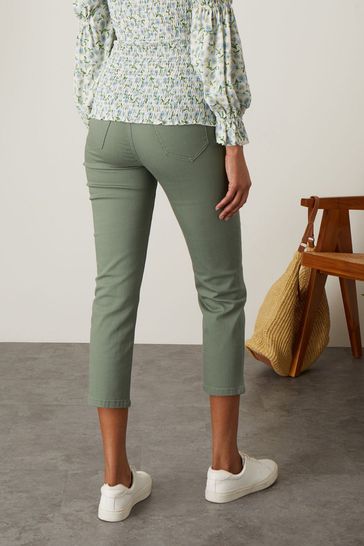 Buy Monsoon Green Safaia Cropped Denim Jeans from Next Luxembourg