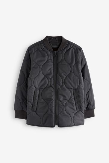 Buy Black Quilted Bomber Jacket 3 16yrs from Next Luxembourg