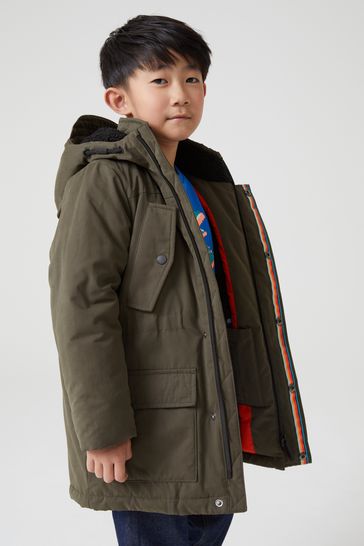 Buy Paul Smith Junior Boys Shower Resistant Khaki Parka Coat from Next Netherlands