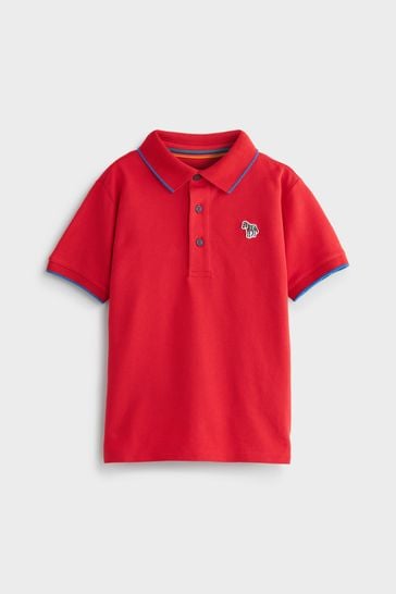 Buy Paul Smith Junior Boys Short Sleeve Zebra Logo Polo Shirt from