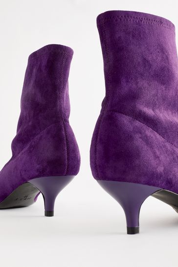 Purple kitten clearance heel boots