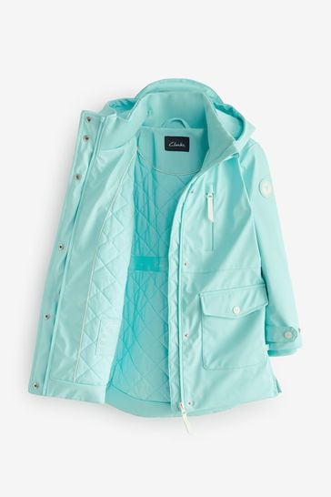 Clarks Mint Green Girls Water Resistant Jacket