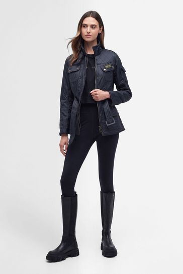 Barbour international blue jacket shop
