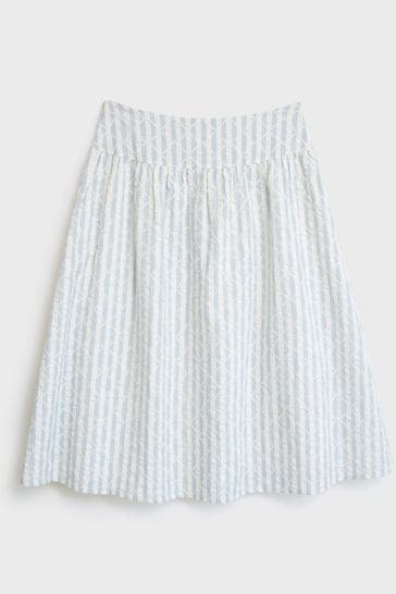 White Stuff Claudia White Tiered Cotton Skirt