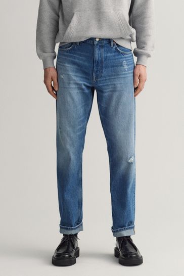 GANT Blue Worn And Torn Jeans