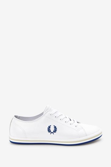 Fred perry kingston white leather trainers sales