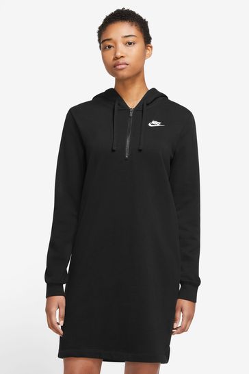 Nike Black Club Fleece Hooded Dress