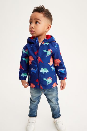 Buy Navy Blue Dinosaur Shower Resistant Jacket 3mths 7yrs from Next Luxembourg