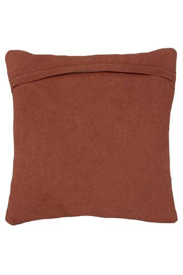 furn. Red Kamjo Cotton Tufted Geometric Cushion