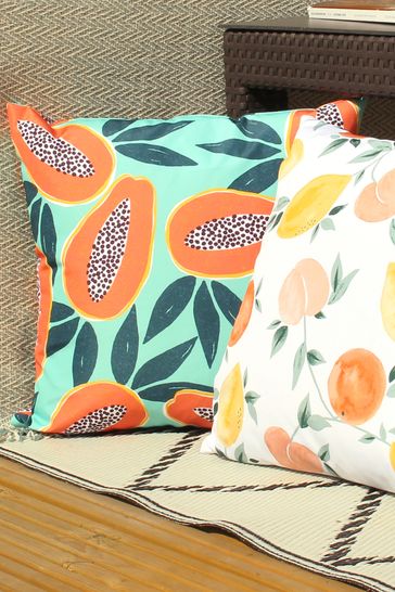 Buy furn. Aqua Blue Papaya Water Resistant Outdoor Cushion from Next Netherlands
