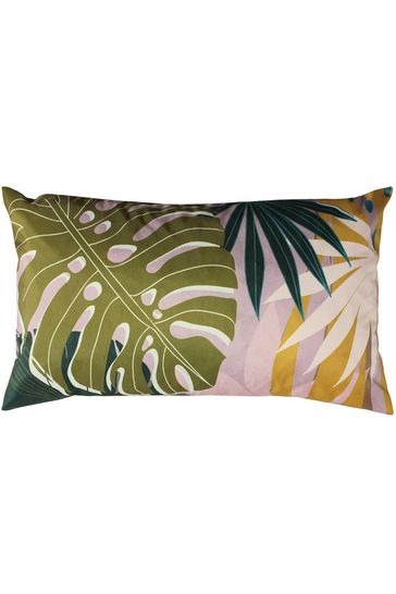 Buy furn. Blush Pink Leafy Water Resistant Outdoor Cushion from
