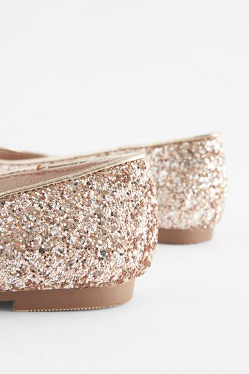 Rose gold sparkle flats best sale