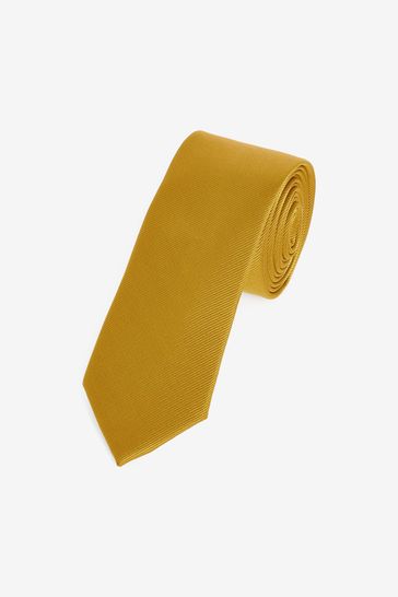 Yellow Gold Slim Twill Tie