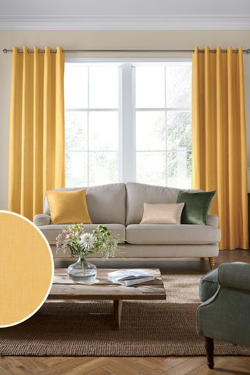 Laura Ashley Sunshine Yellow Easton Fabric By The Metre