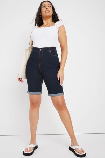 Buy Simply Be 24 7 Indigo Knee Length Shorts from Next Luxembourg