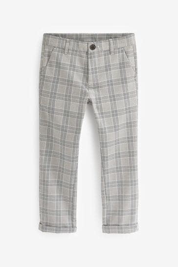 Mid Grey Formal Check Trousers (12mths-16yrs)