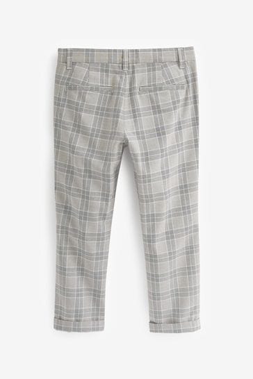 Grey and white best sale checkered trousers