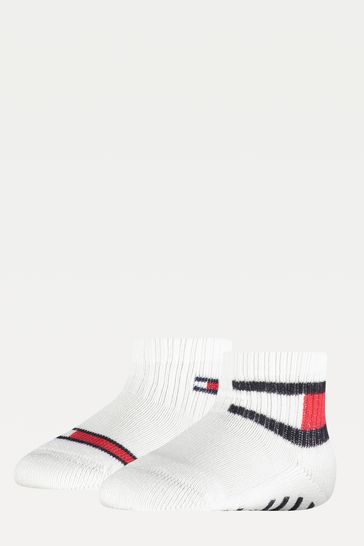 Tommy Hilfiger Baby White Socks 2 Pack