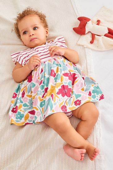 FatFace Pink Baby Crew 2-in-1 Jersey Dress