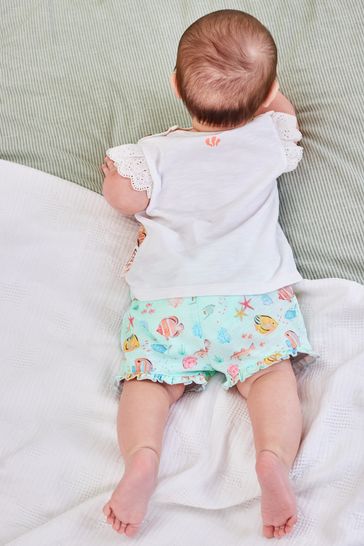 Buy FatFace Bright Sea Animals Baby Shorts and T Shirt Set from