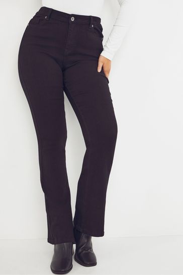 Simply Be Kim Black Bootcut Jeans