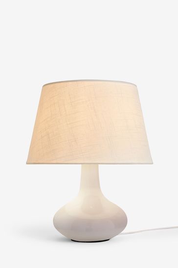 Jasper Conran London White Curved Ceramic Table Lamp