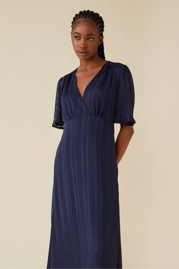 Ganni heavy outlet crepe wrap dress