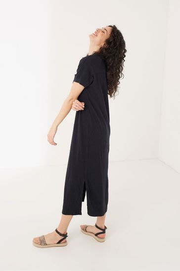 Black polo shirt dress discount