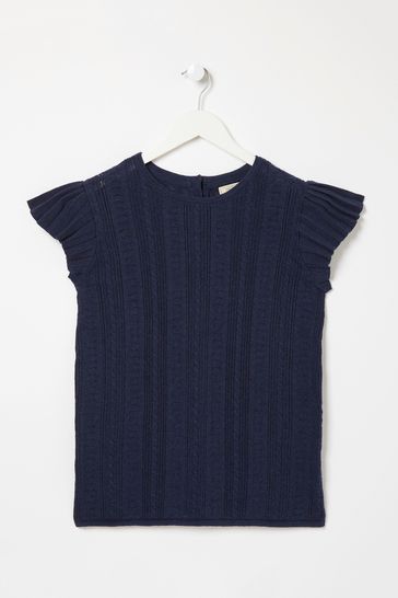 FatFace Ruby Blue Knitted Top